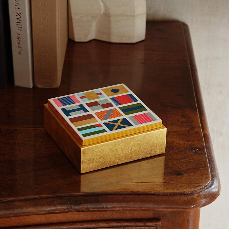 HERMES ギフトボックス3つ 純正 Theoreme Hippique Graphique box, small model - Yellow | Hermès USA